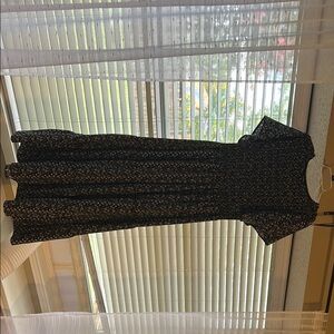 SL Fashions Black and White Maxi Sundress Crew Neck